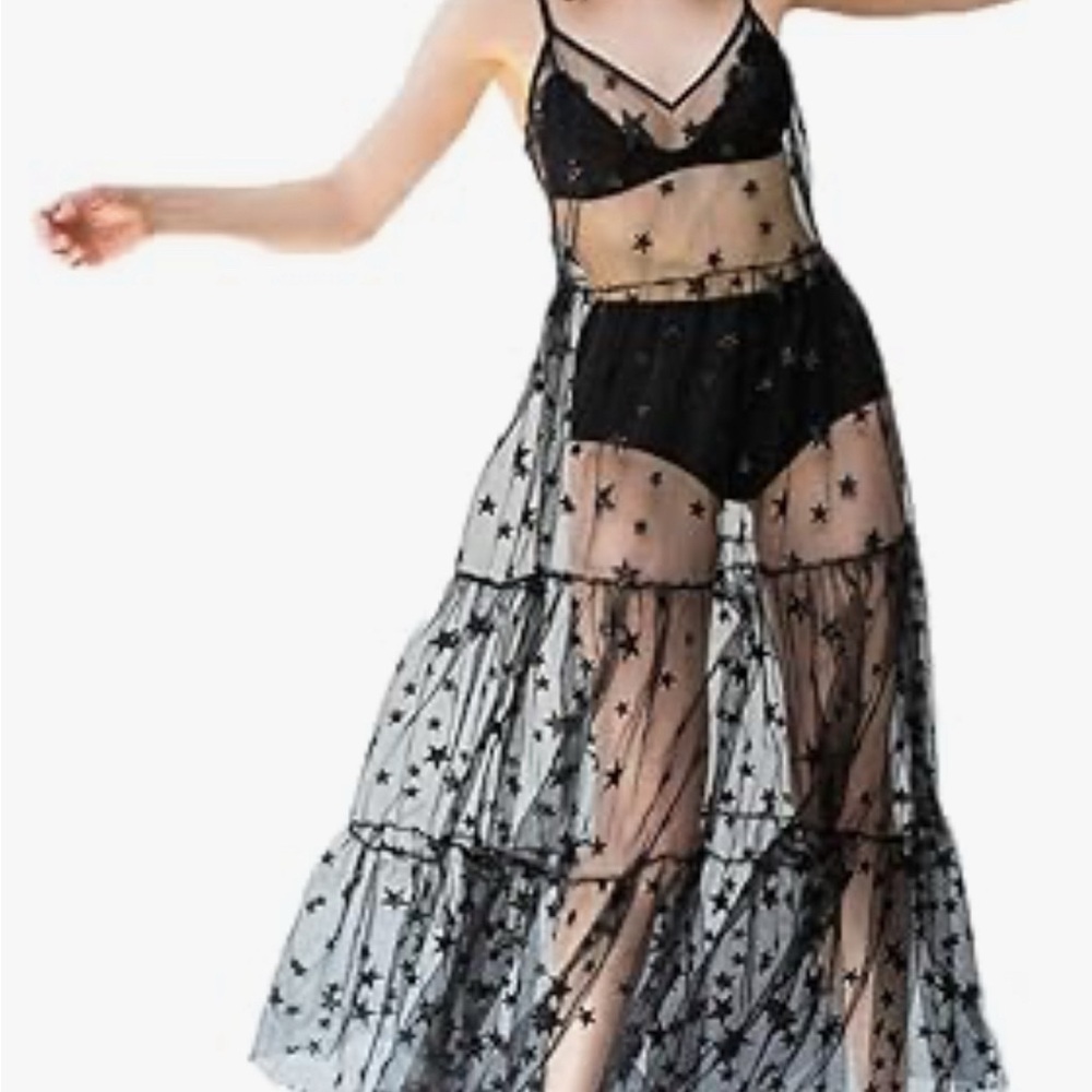 BN Star Mesh Mosquito Net Dress Pink & Black only 1 in black sz S left.